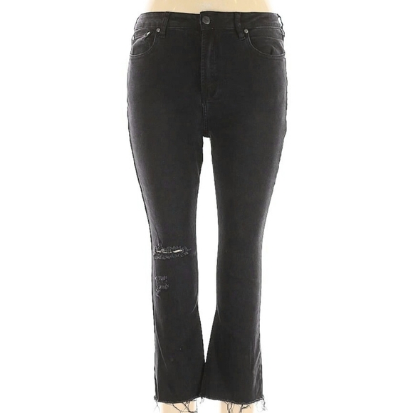 Class Roberto Cavalli Jeans Size 32 High Rise Flared Cropped Jeans - Picture 1 of 4